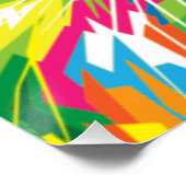 Geometrisches, prismatisches Design der Katze-Gesi Poster (Ecke)