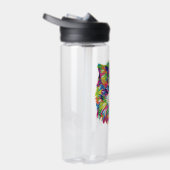 Geometrisches, prismatisches Design der Katze-Gesi Trinkflasche (Rechts)