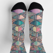 Geometrisches Prismenmuster Socken (Oben)