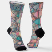 Geometrisches Prismenmuster Socken (Gewinkelt)
