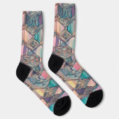 Geometrisches Prismenmuster Socken (Rechts)