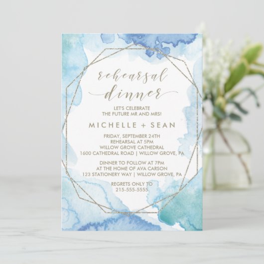 Geometrisches Probe Einladung (Stehend Vorderseite)