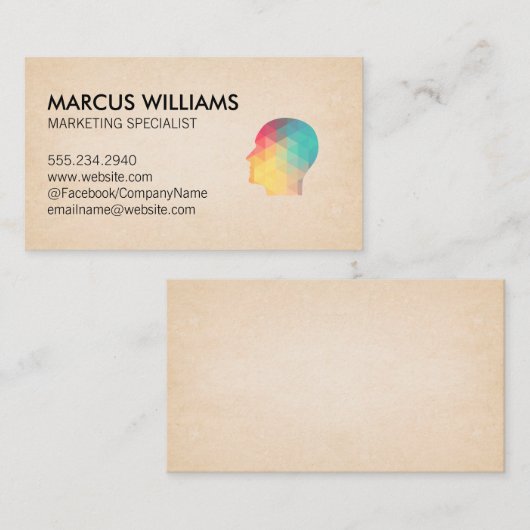 Geometrisches Profil Visitenkarte (Vorne/Hinten)