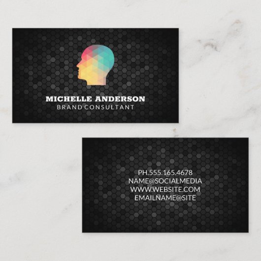 Geometrisches Profil Visitenkarte (Vorne/Hinten)