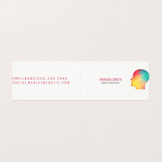 Geometrisches Profil Visitenkarten (Außenseite Aufgefaltet)