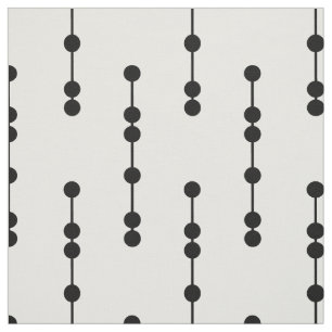 Geometrisches Punkt-Schwarzweiss-Muster Stoff