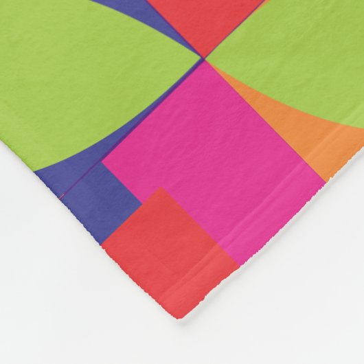 Geometrisches Quadrat Abstraktes Muster Fleecedecke (Ecke)