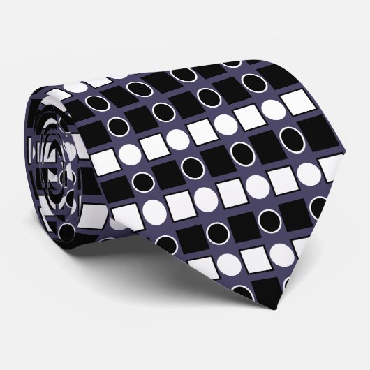 Geometrisches Quadrat Krawatte (Gerollt)