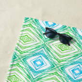 Geometrisches Quadrat und Diamond Strandtuch (Beispiel)