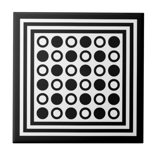 Geometrisches Quadrat- und Dotmuster Fliese (Vorderseite)