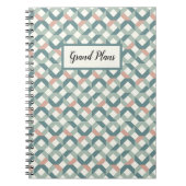 Geometrisches Quilt-Muster-Notebook Notizblock (Vorderseite)