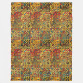 Geometrisches Quiltmuster (Azteken, Maya, Ägypter) Fleecedecke (Vorderseite)