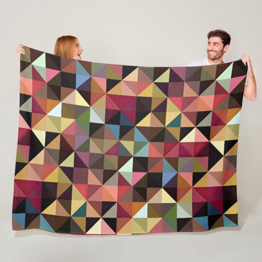 Geometrisches Quiltmuster Fleecedecke (Beispiel)