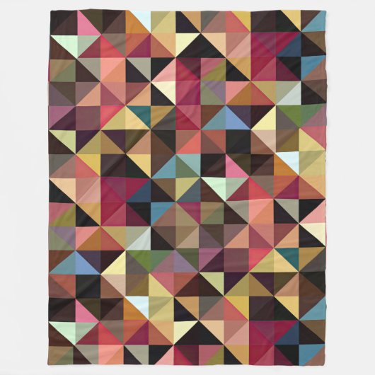 Geometrisches Quiltmuster Fleecedecke (Vorderseite)