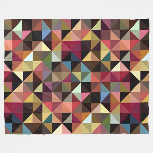 Geometrisches Quiltmuster Fleecedecke (Vorderseite (Horizontal))