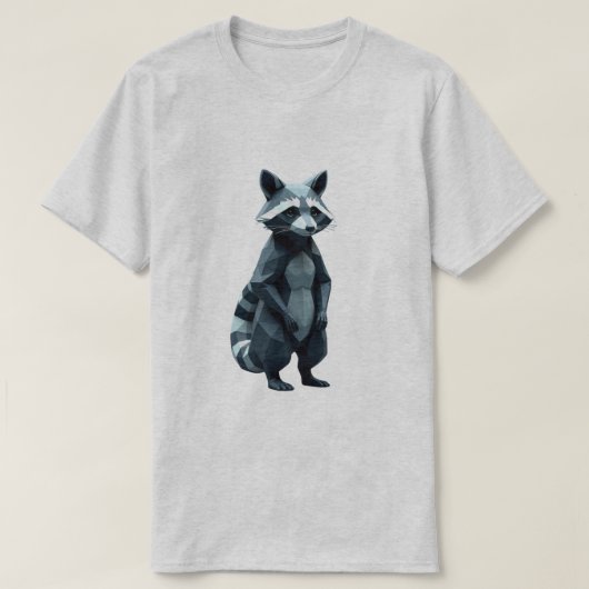 Geometrisches Raccoon T-Shirt (Design vorne)