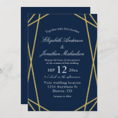 Geometrisches Rahmen Einladung (Vorne/Hinten)