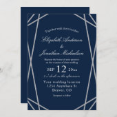 Geometrisches Rahmen Einladung (Vorne/Hinten)