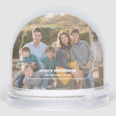 Geometrisches Rahmen Foto Weihnachten Schneekugeln (Rückseite)