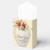 Geometrisches Rahmen mit tropischen Lilien-Hochzei Geschenkschachtel (Geöffnet)