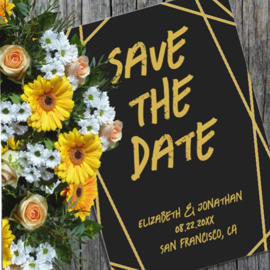 Geometrisches Rahmen Save The Date