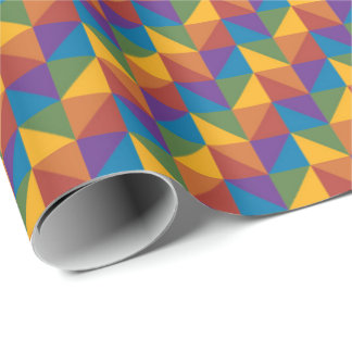 Geometrisches Rainbow-Dreieck Geschenkpapier