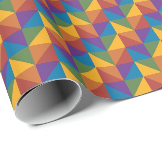 Geometrisches Rainbow-Dreieck Geschenkpapier (Rolleneckpunkt)
