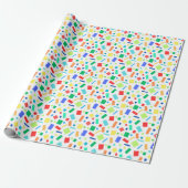 Geometrisches Rainbow-farbiges Confetti-Geschenk Geschenkpapier (Ungerollt)