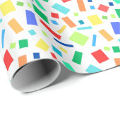 Geometrisches Rainbow-farbiges Confetti-Geschenk Geschenkpapier (Rolleneckpunkt)