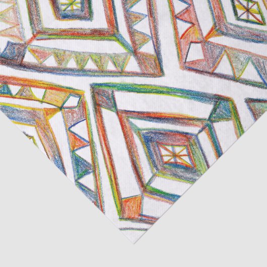 Geometrisches Rainbows Diamonds Pattern Geschenk Seidenpapier (Ausschnitt)