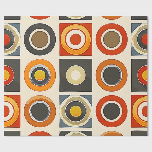 Geometrisches Raster Geschenkpapier (Flach)