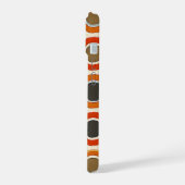 Geometrisches Raster iPhone 15 Hülle (Linke Seite)