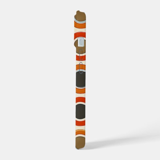 Geometrisches Raster iPhone 15 Hülle (Linke Seite)