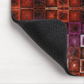 Geometrisches Raster mit roter und Lila Geometrie, Mousepad (Ecke)