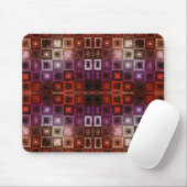 Geometrisches Raster mit roter und Lila Geometrie, Mousepad (Mit Mouse)
