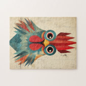 Geometrisches Rasterportrait Puzzle (Horizontal)