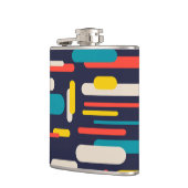 Geometrisches Rechteck-Muster Flachmann (Links)