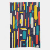 Geometrisches Rechteck-Muster Geschirrtuch (Vertikal)