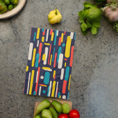 Geometrisches Rechteck-Muster Geschirrtuch