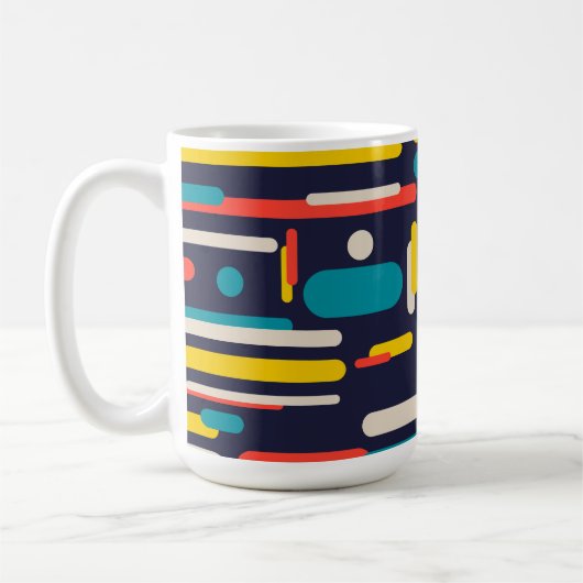 Geometrisches Rechteck-Muster Kaffeetasse (Links)