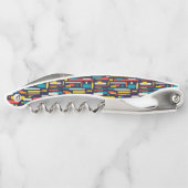 Geometrisches Rechteck-Muster Kellnermesser (Rückseite)