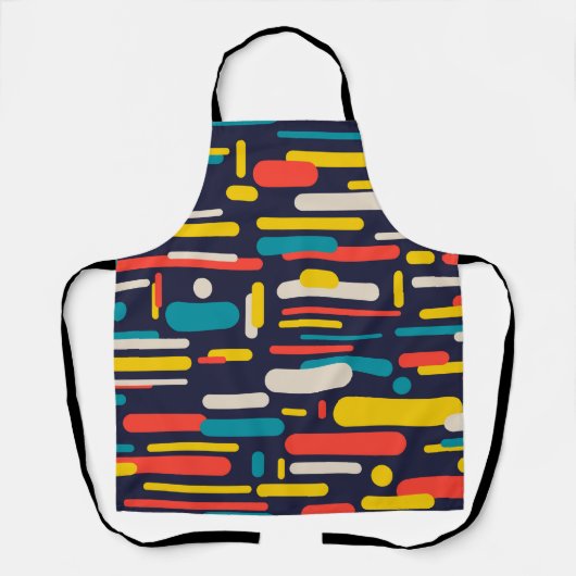 Geometrisches Rechteck-Muster Schürze (Vorderseite)