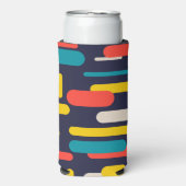 Geometrisches Rechteck-Muster Selters Dosenkühler (Seltzer Vorderseite)