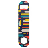 Geometrisches Rechteck-Muster Speed Flaschenöffner (Rückseite)