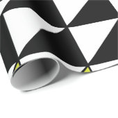 Geometrisches Rechteck Schwarz Grün Geschenkpapier (Rolleneckpunkt)