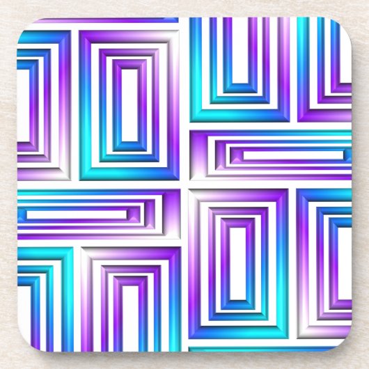 geometrisches Rechteck Untersetzer Set (Vorderseite)