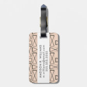 Geometrisches Rechteck X Gepäckanhänger (Rückseite vertikal)