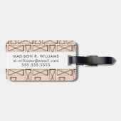 Geometrisches Rechteck X Gepäckanhänger (Rückseite horizontal)