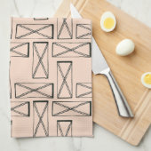 Geometrisches Rechteck X Geschirrtuch (Viertel Falte)