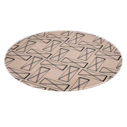 Geometrisches Rechteck X Schneidebrett (Ecke)